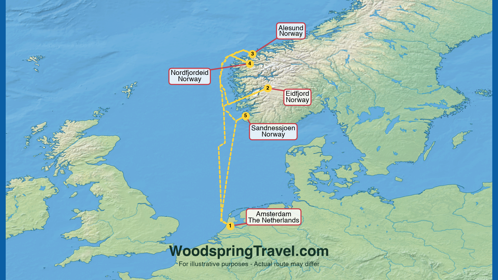 Route Illustration - Actual route may differ