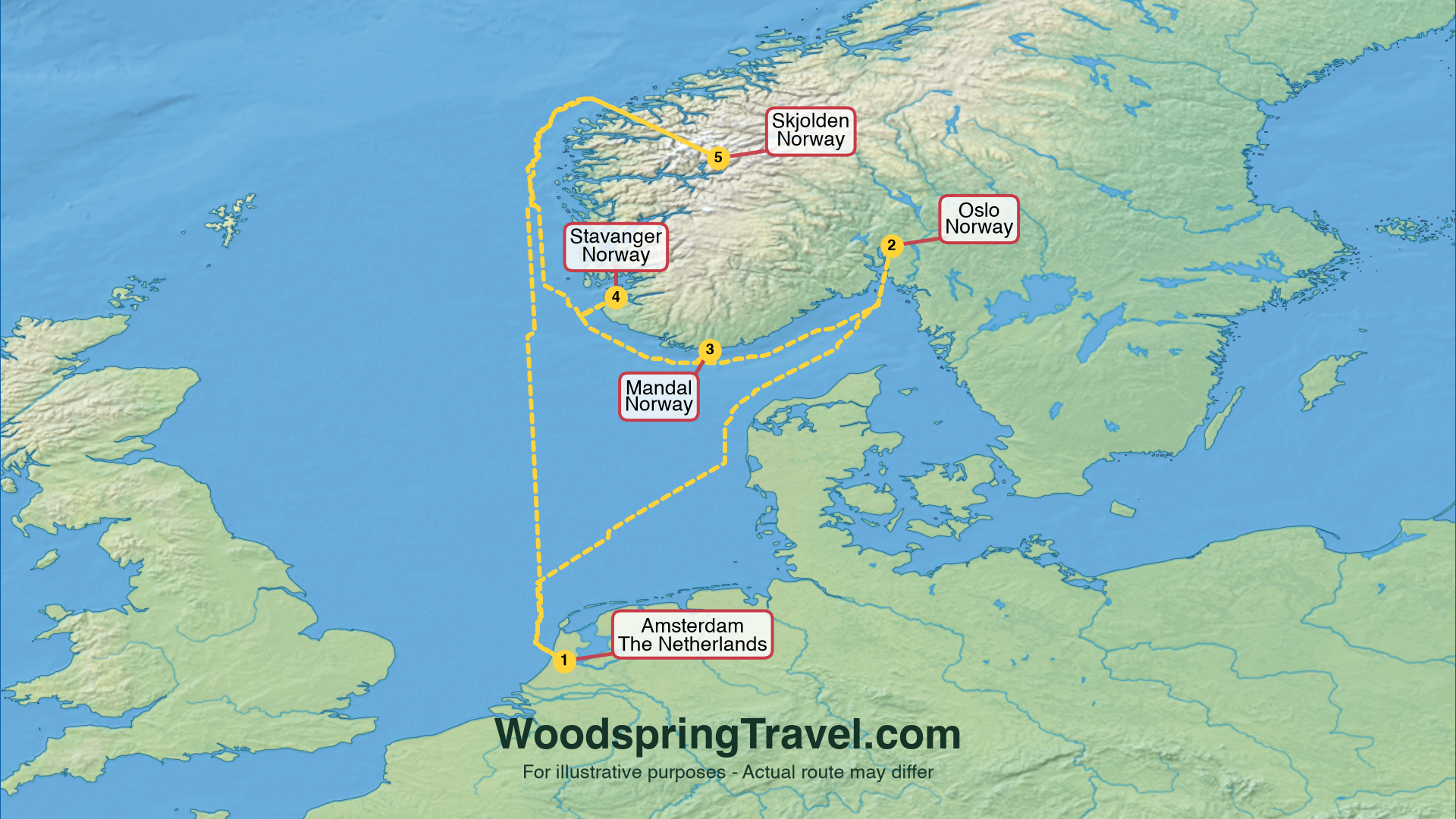 Route Illustration - Actual route may differ