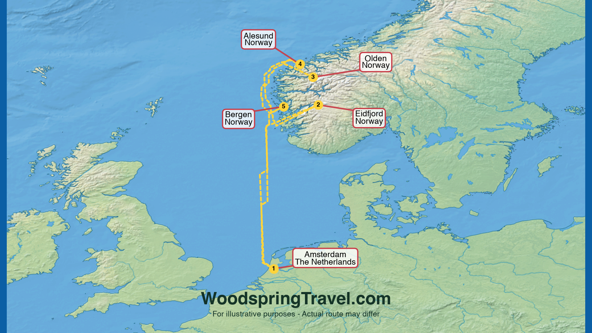Route Illustration - Actual route may differ