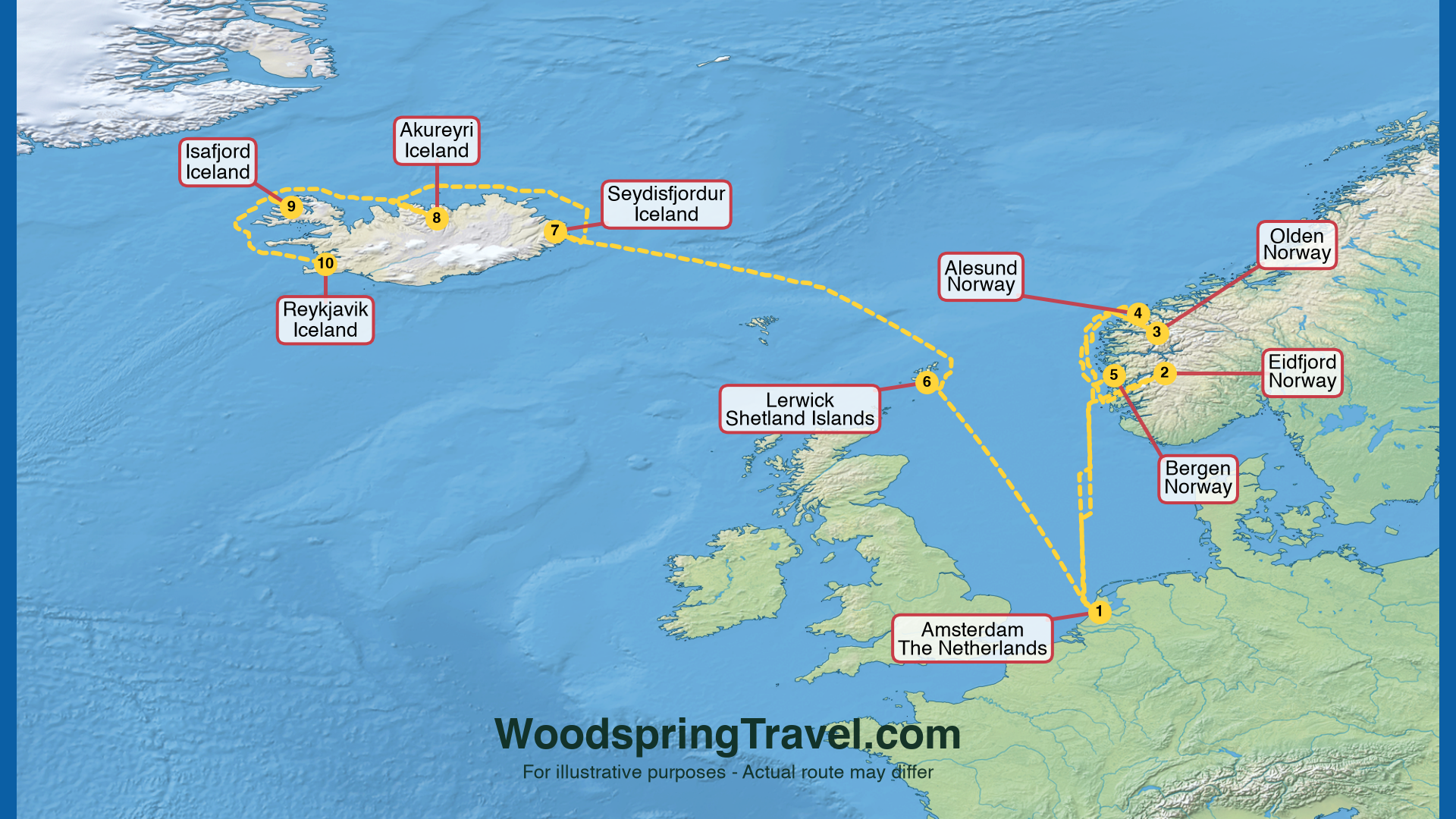 Route Illustration - Actual route may differ
