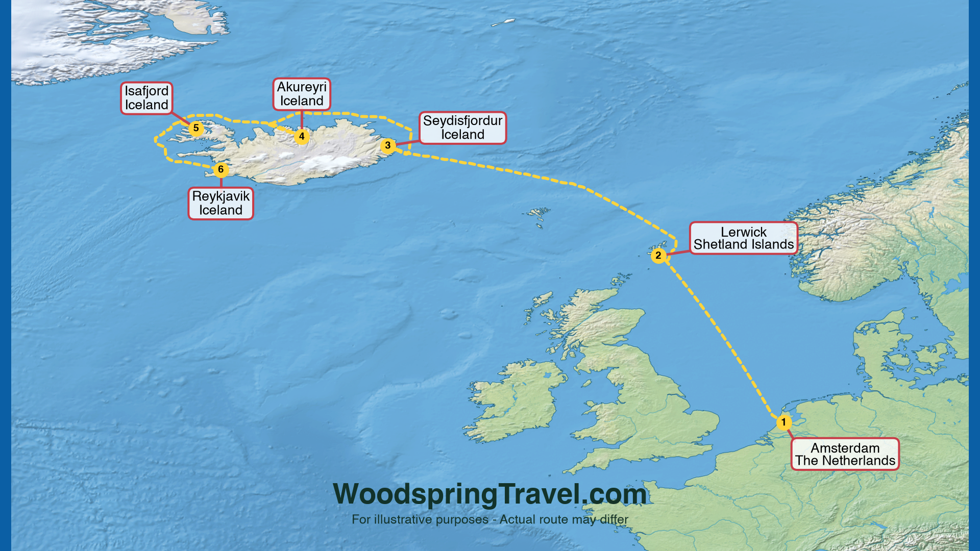 Route Illustration - Actual route may differ