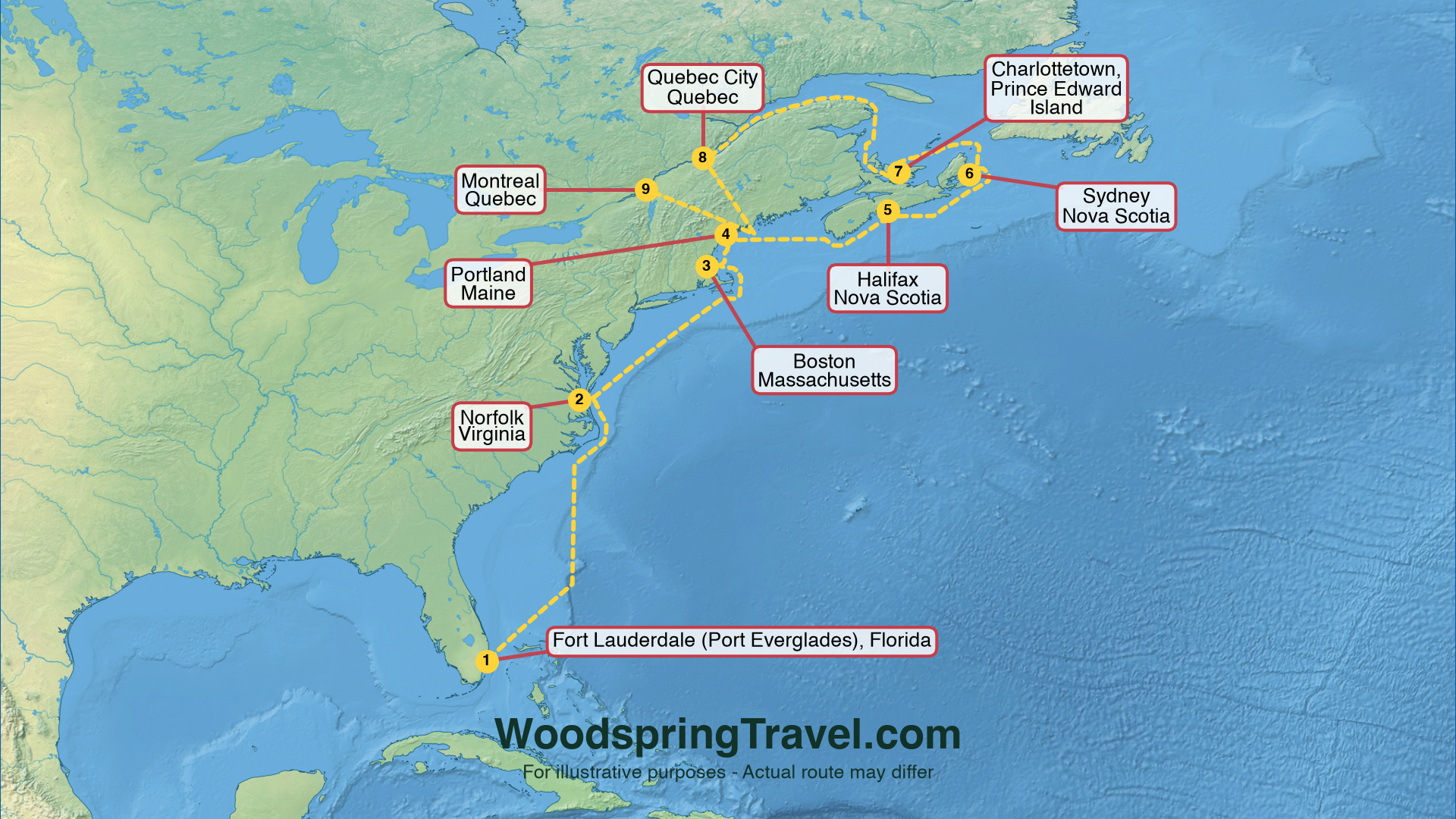 Route Illustration - Actual route may differ