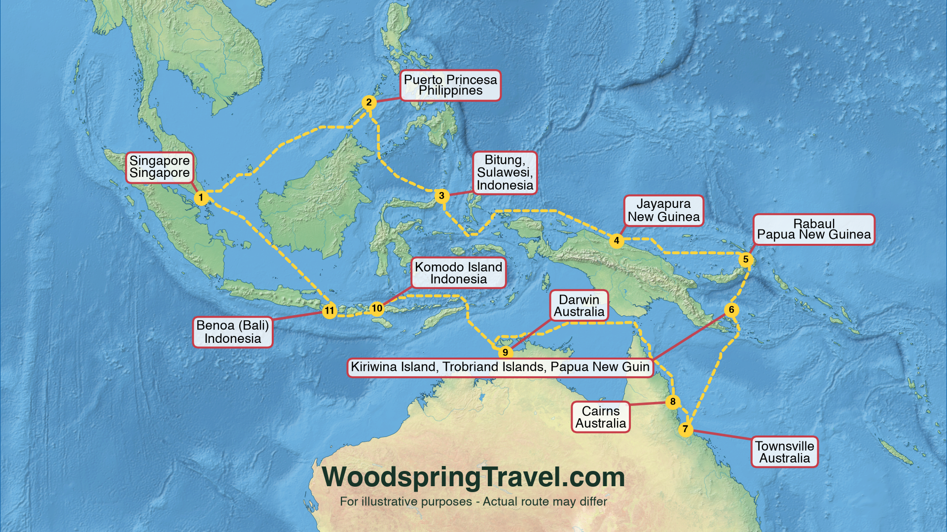 Route Illustration - Actual route may differ