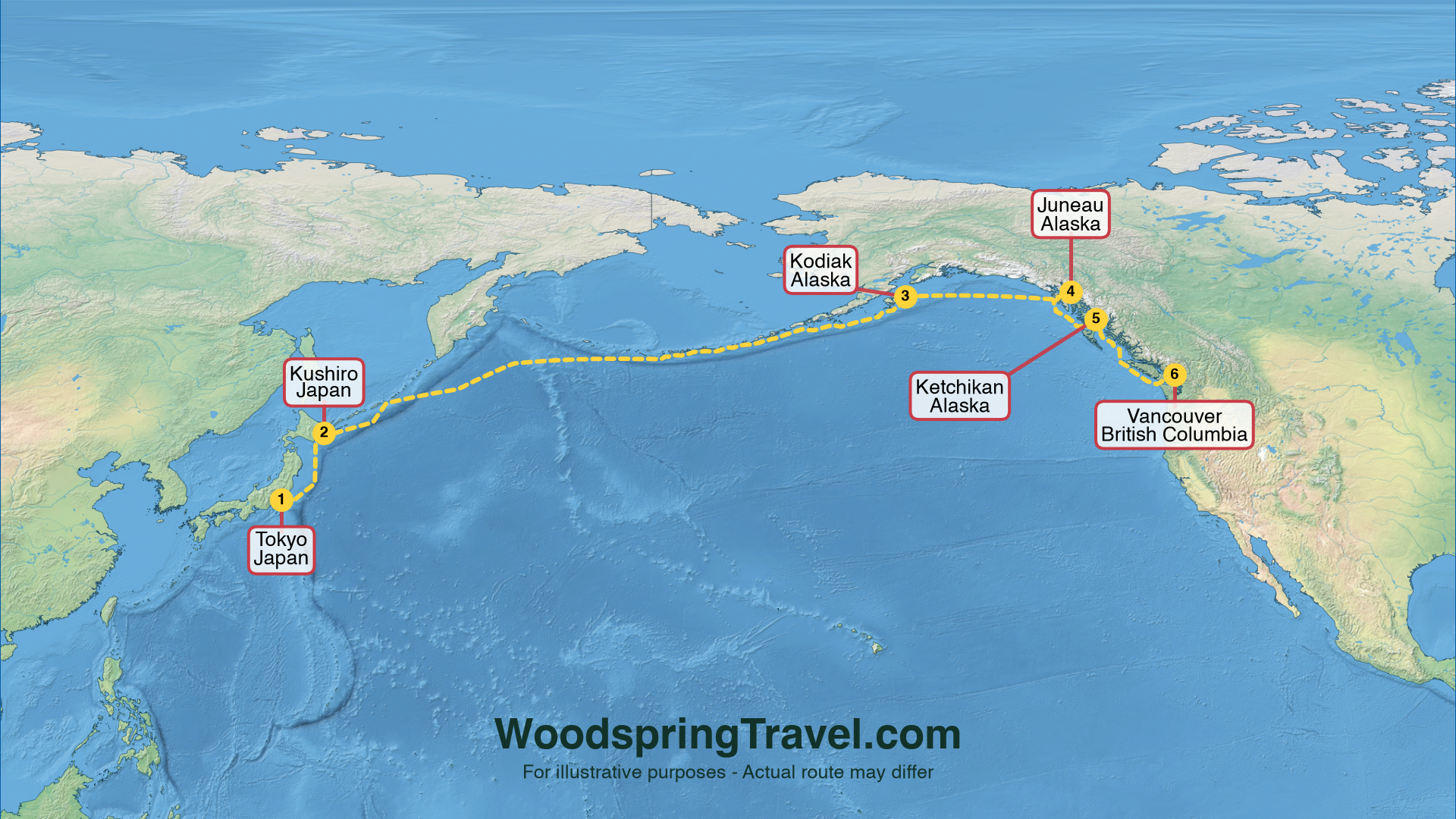 Route Illustration - Actual route may differ