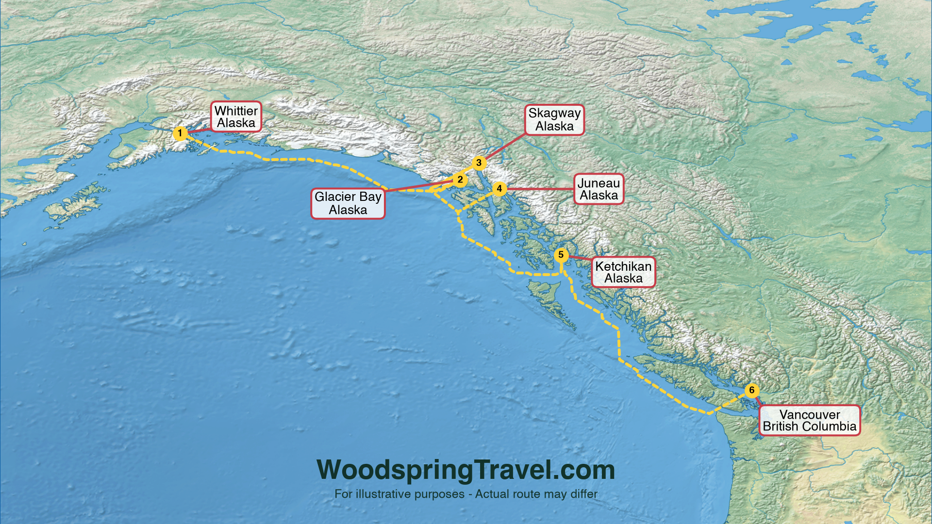 Route Illustration - Actual route may differ