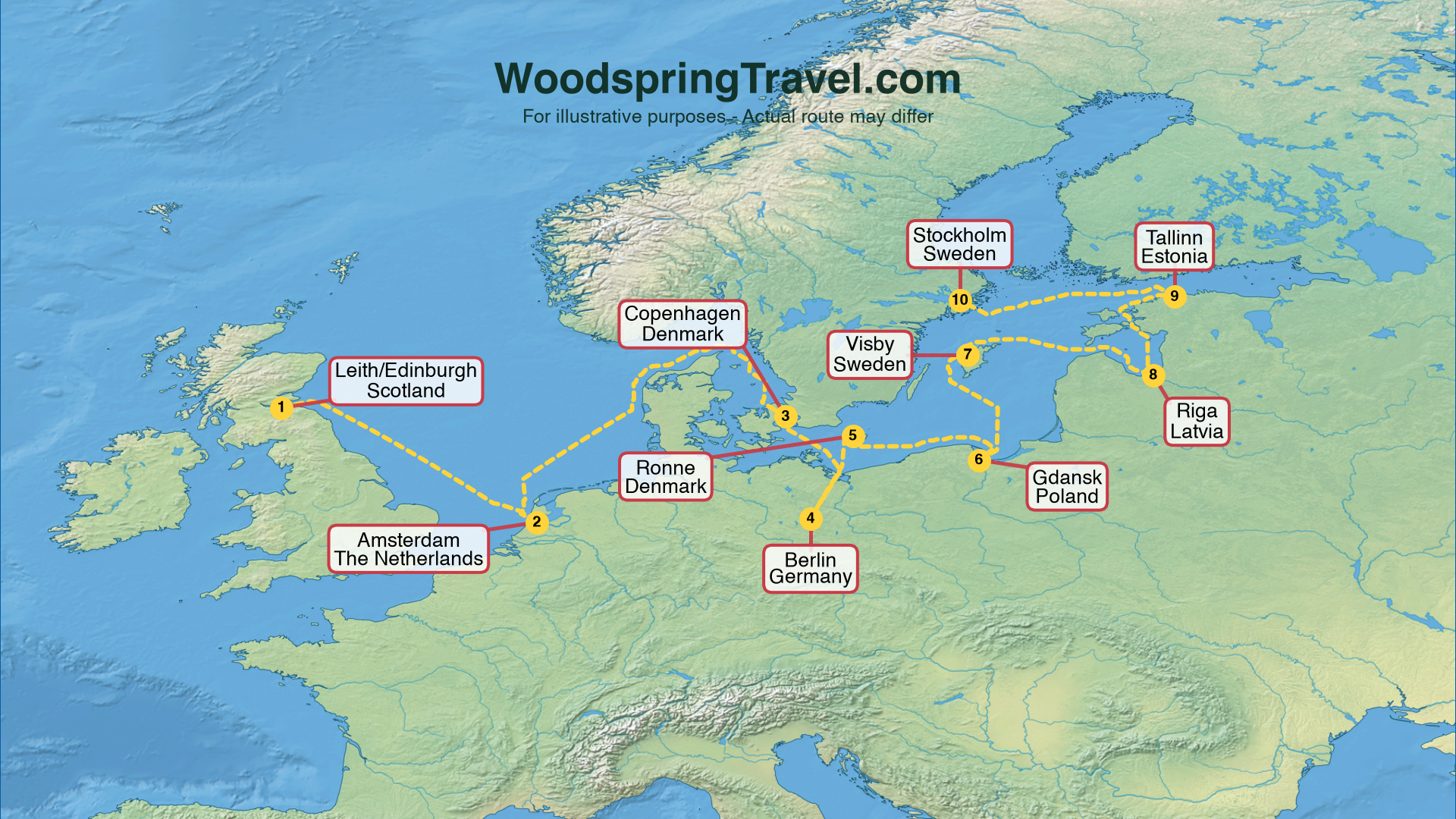 Route Illustration - Actual route may differ