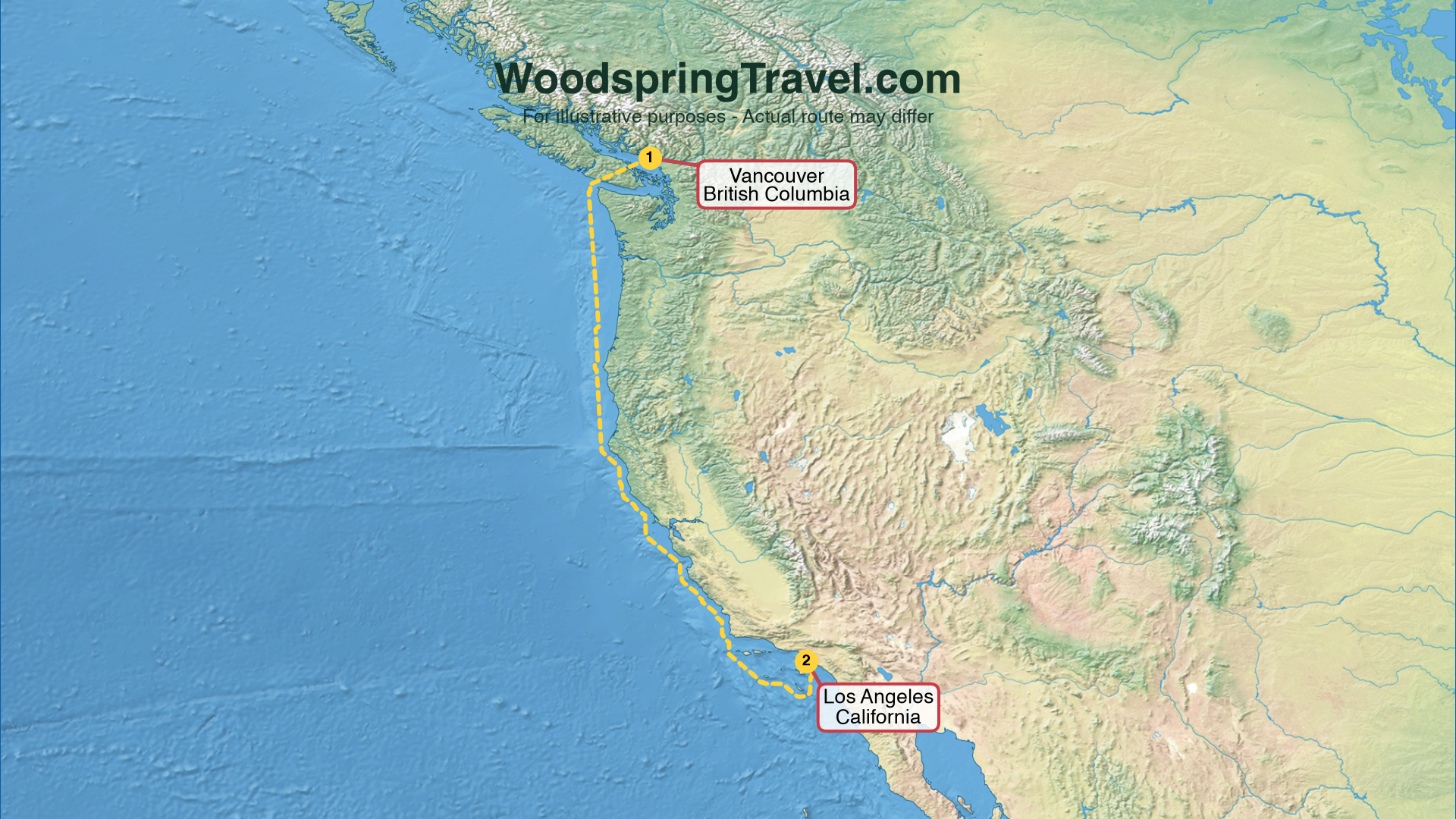 Route Illustration - Actual route may differ