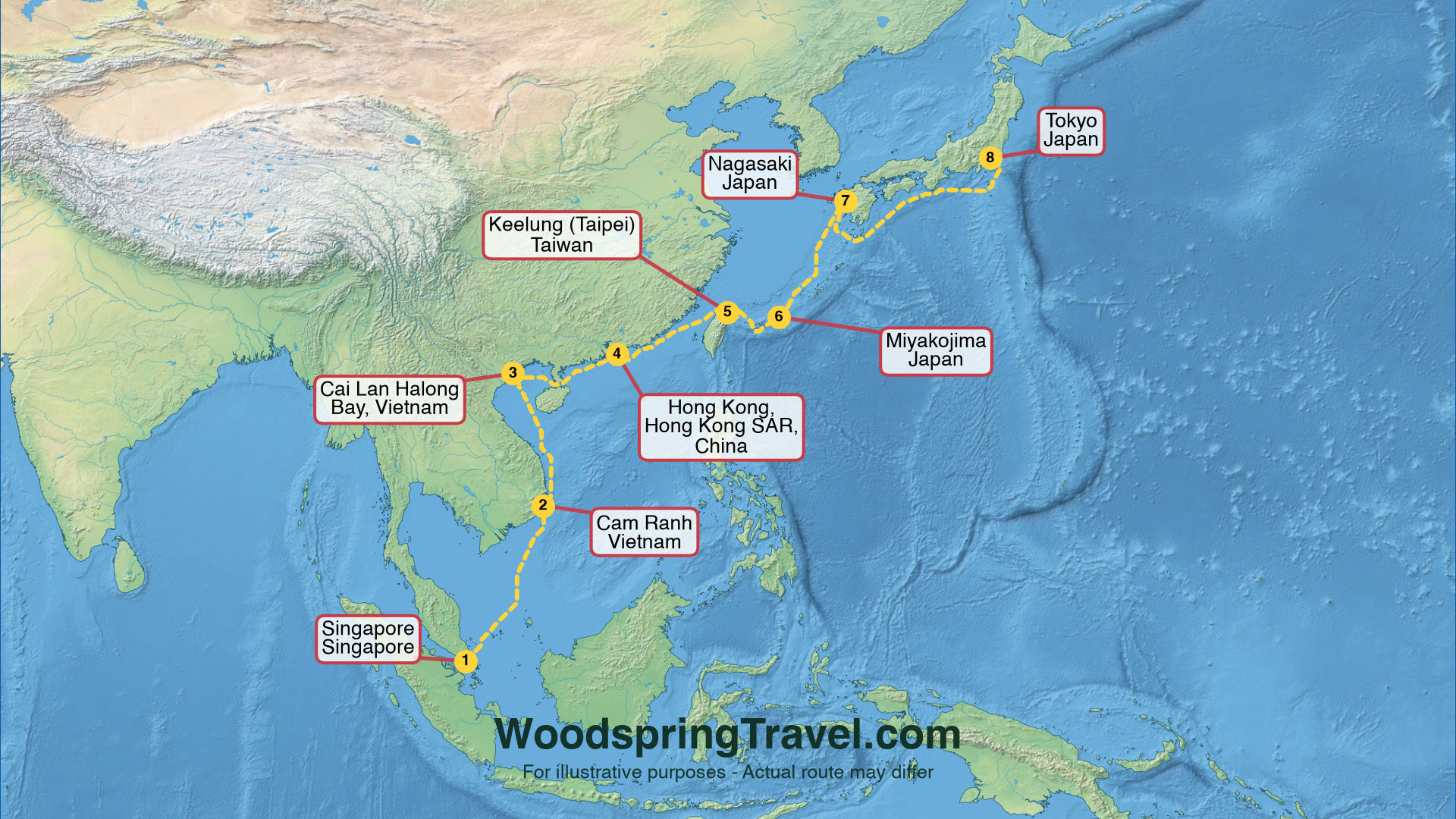 Route Illustration - Actual route may differ