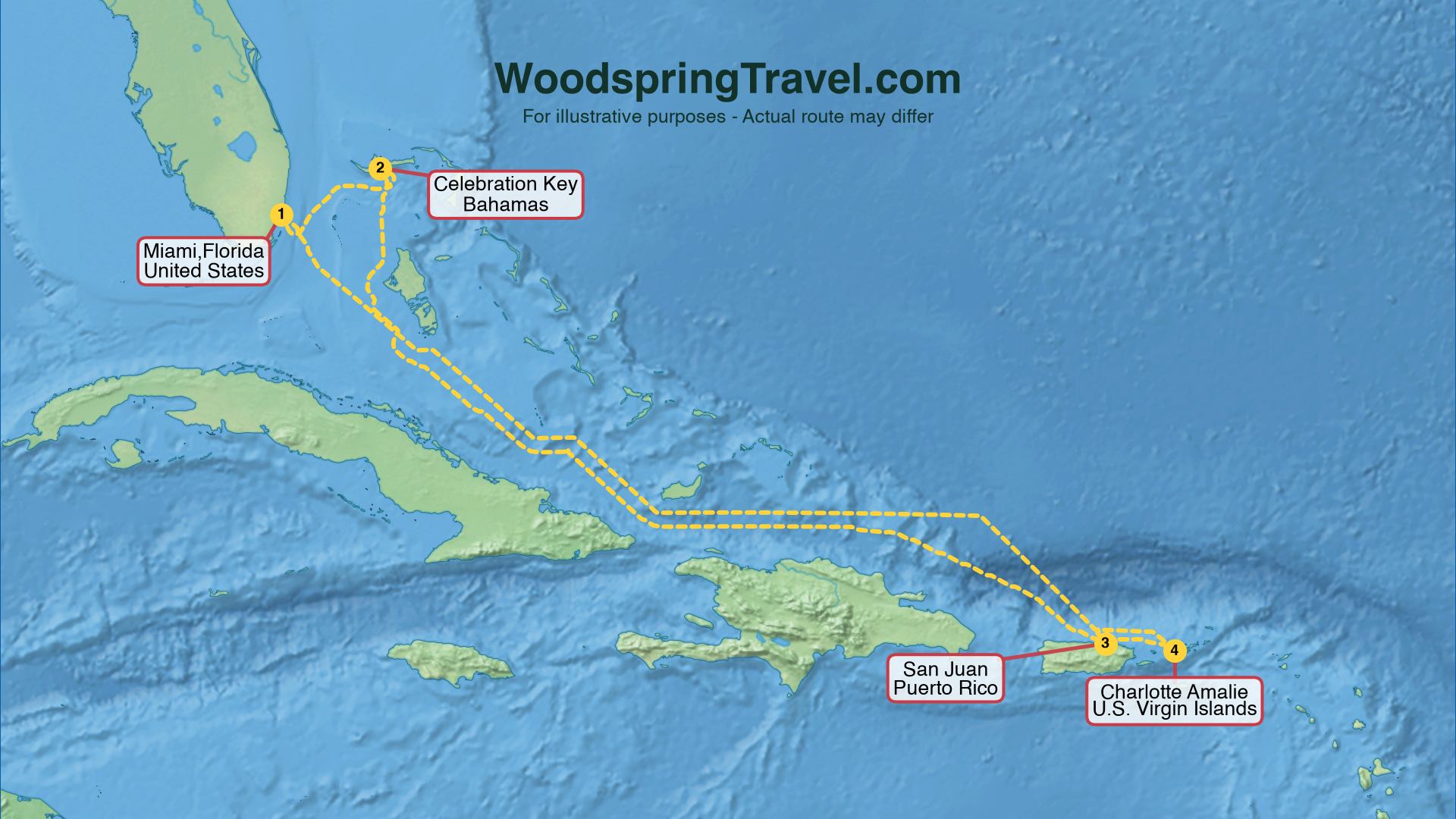 Route Illustration - Actual route may differ