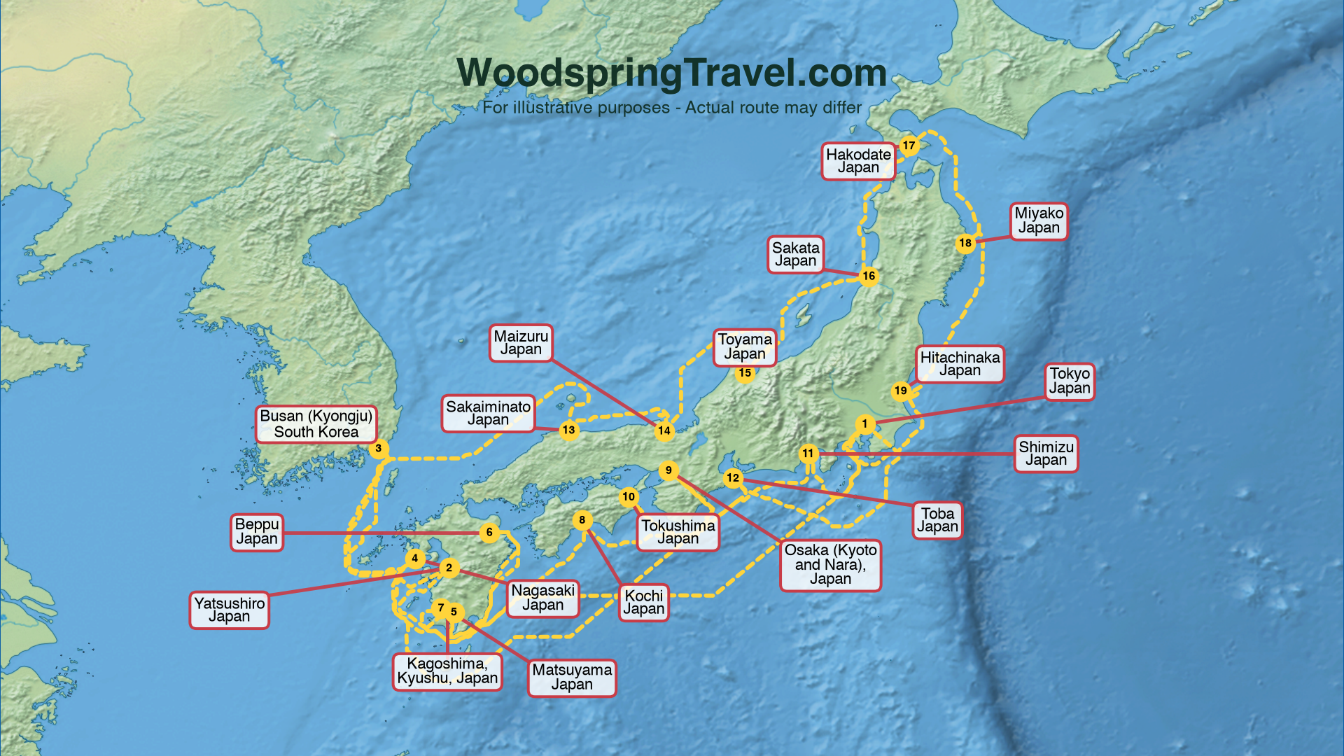 Route Illustration - Actual route may differ