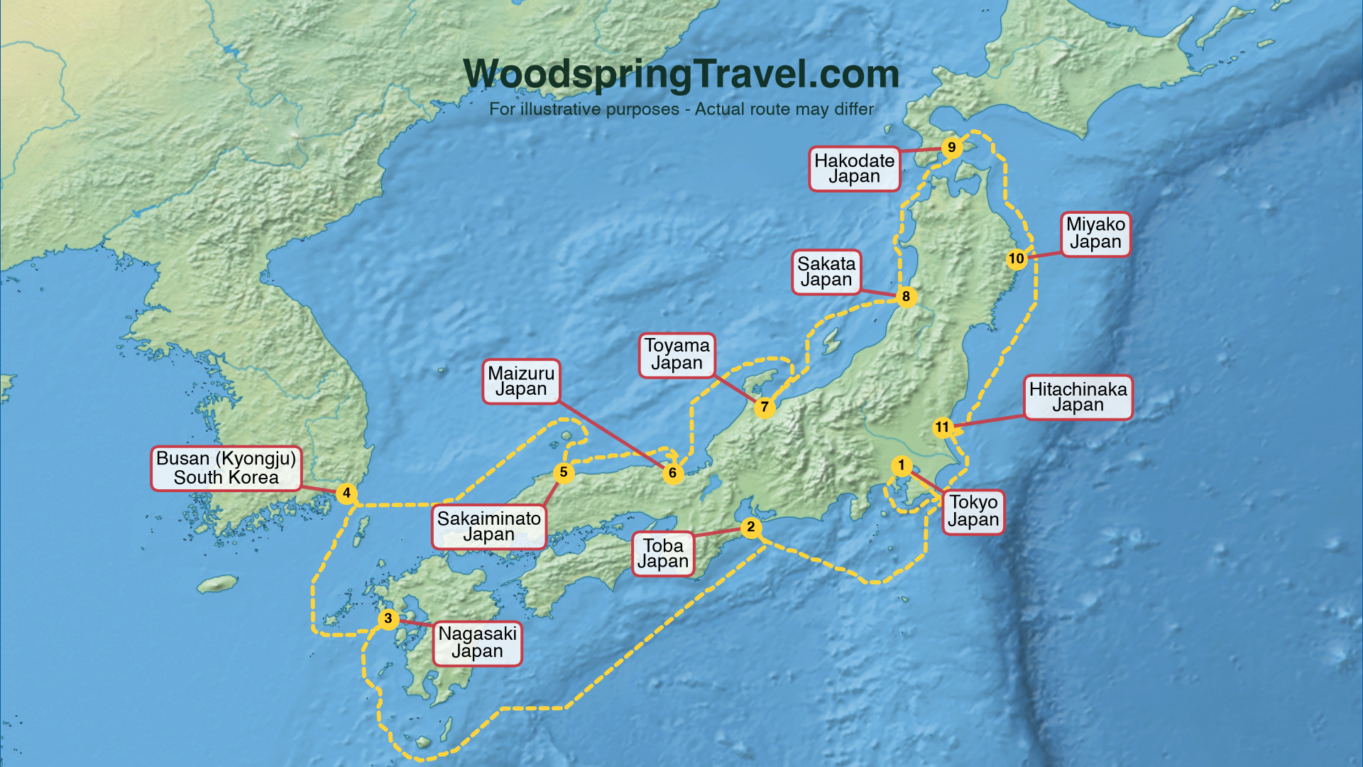 Route Illustration - Actual route may differ