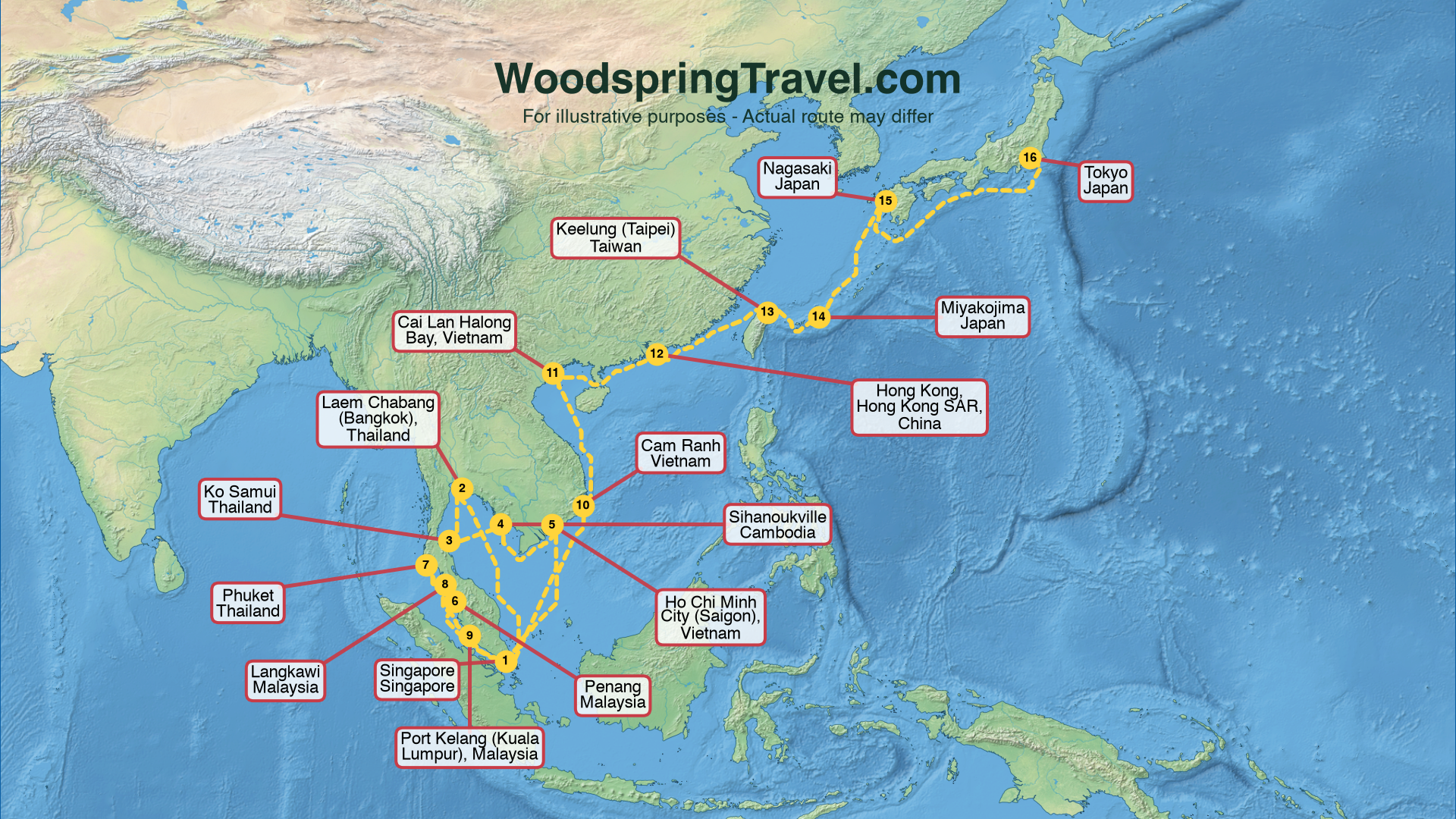 Route Illustration - Actual route may differ