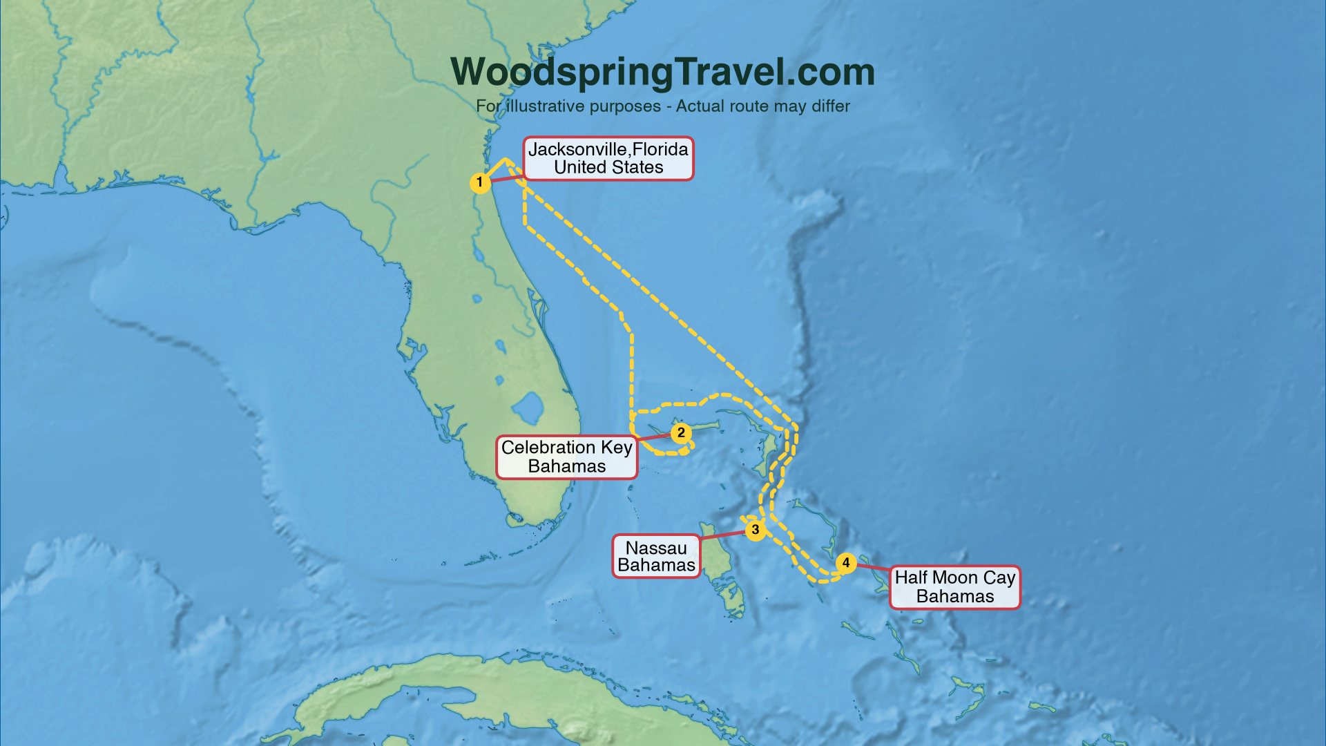 Route Illustration - Actual route may differ