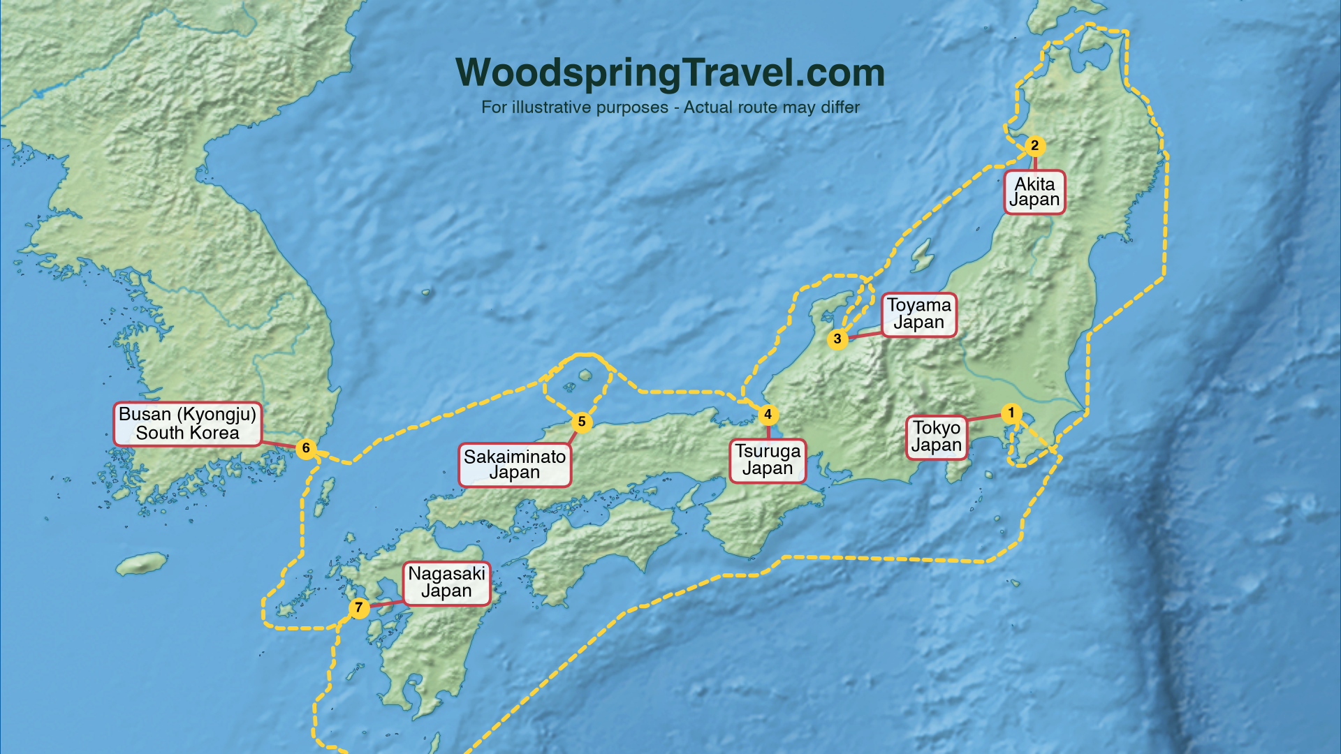 Route Illustration - Actual route may differ