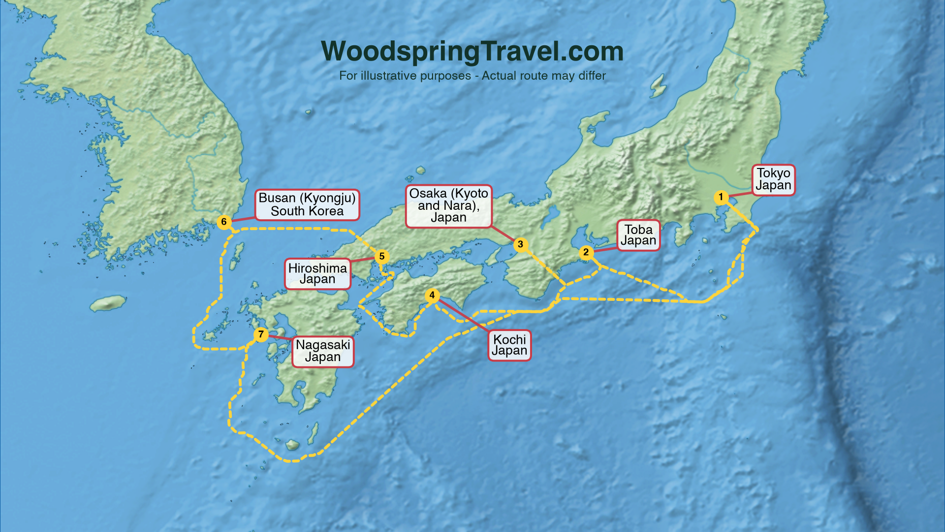 Route Illustration - Actual route may differ