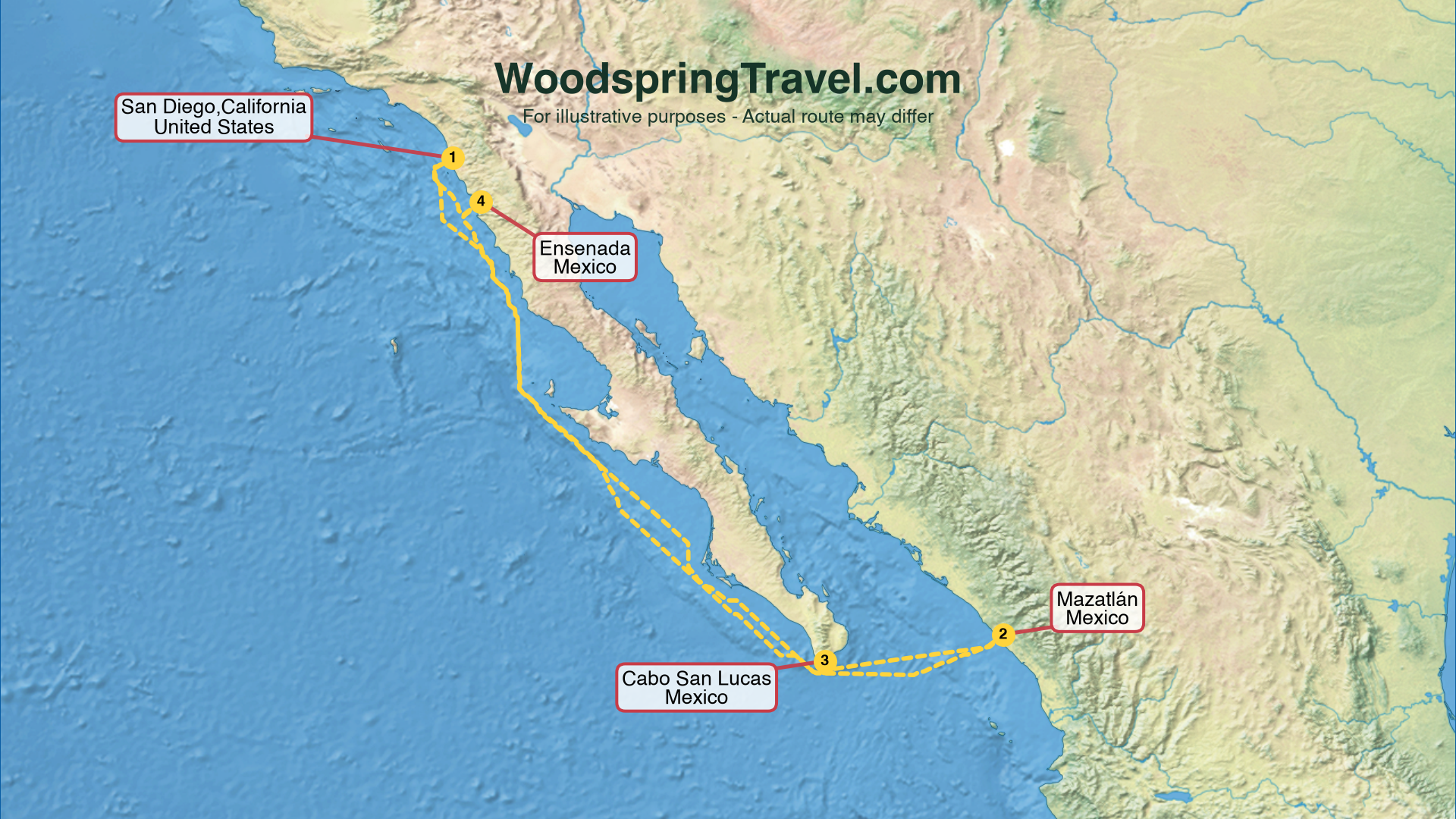 Route Illustration - Actual route may differ