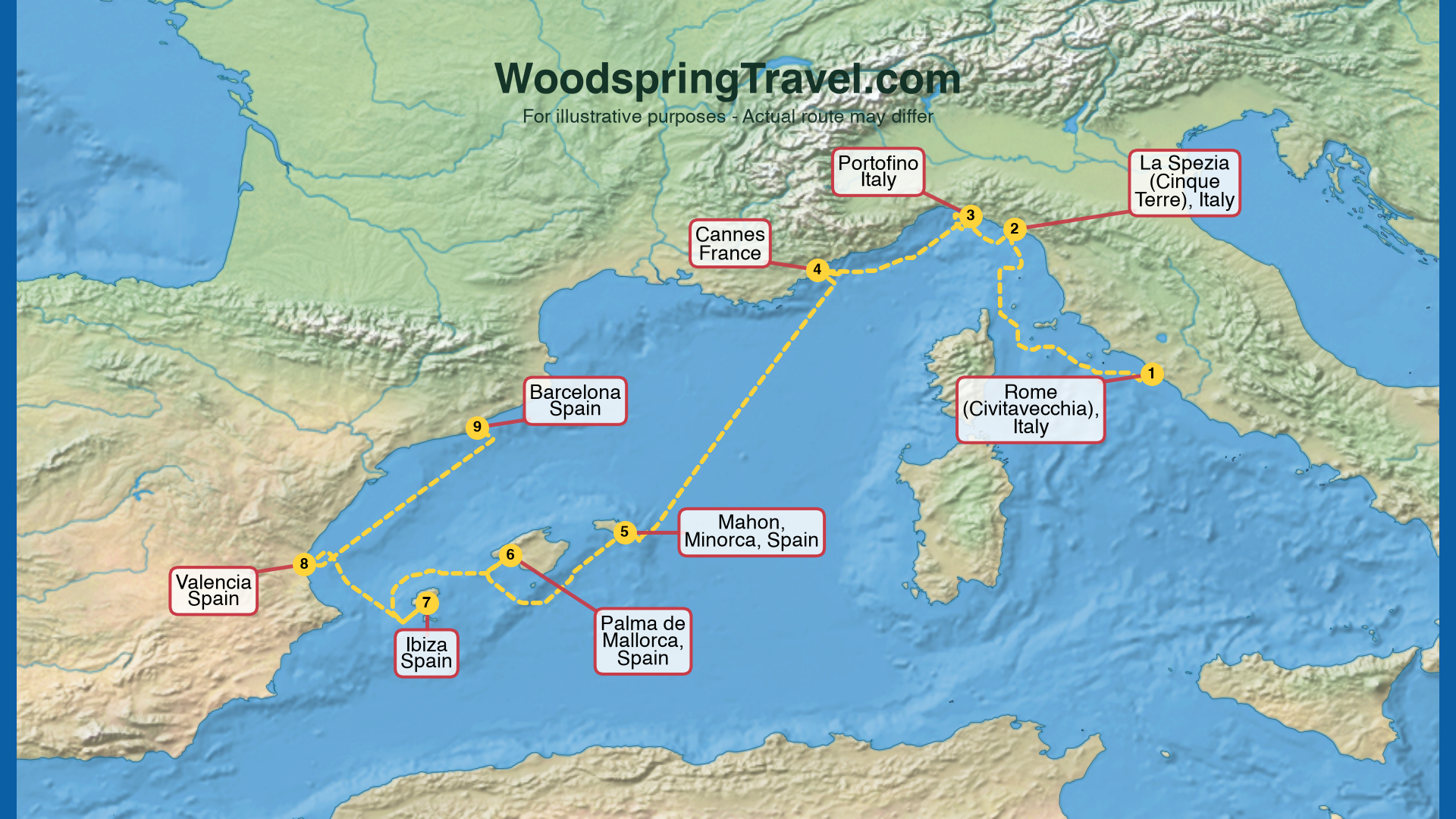 Route Illustration - Actual route may differ