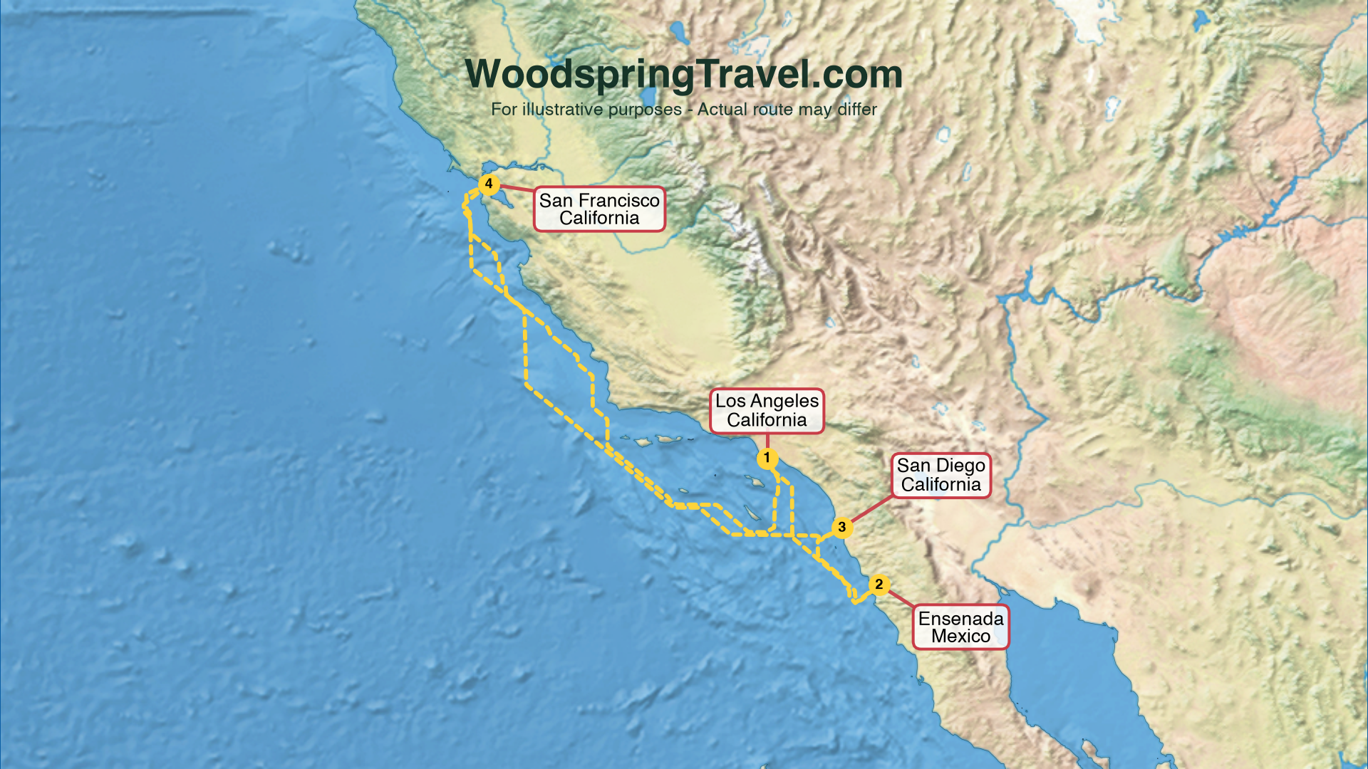 Route Illustration - Actual route may differ