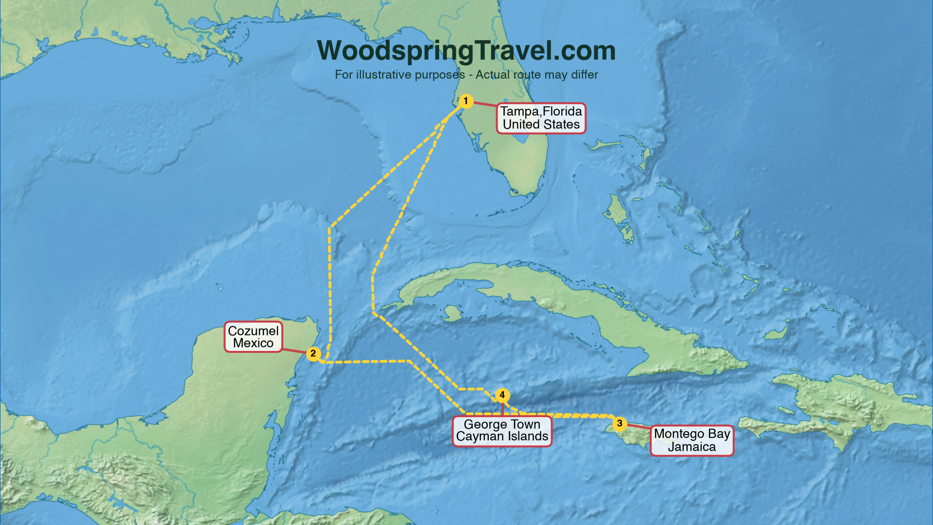 Route Illustration - Actual route may differ