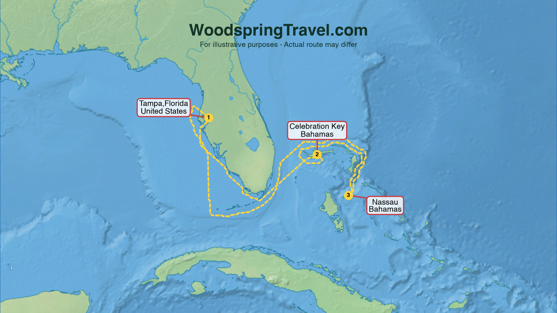 Route Illustration - Actual route may differ