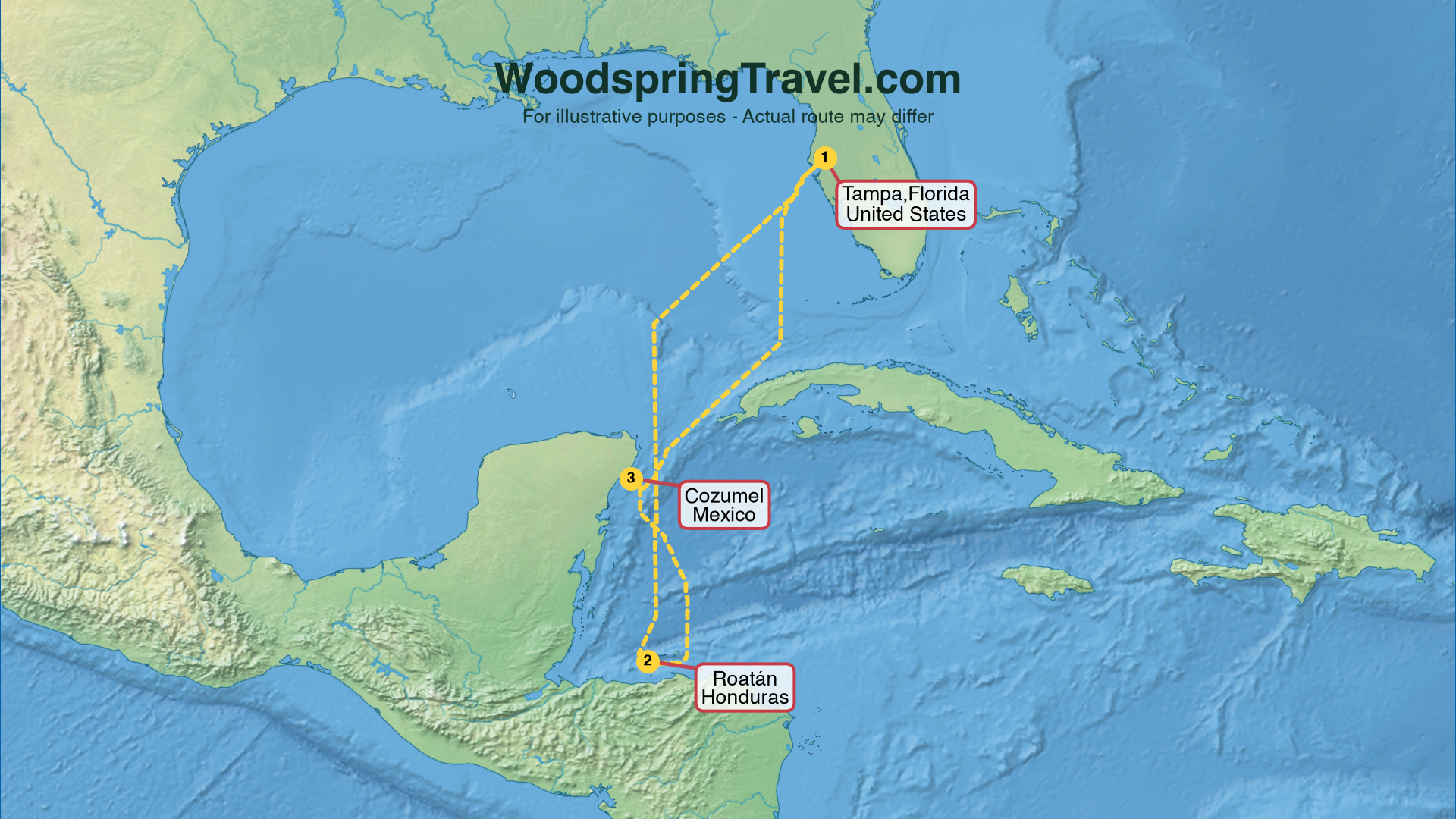 Route Illustration - Actual route may differ