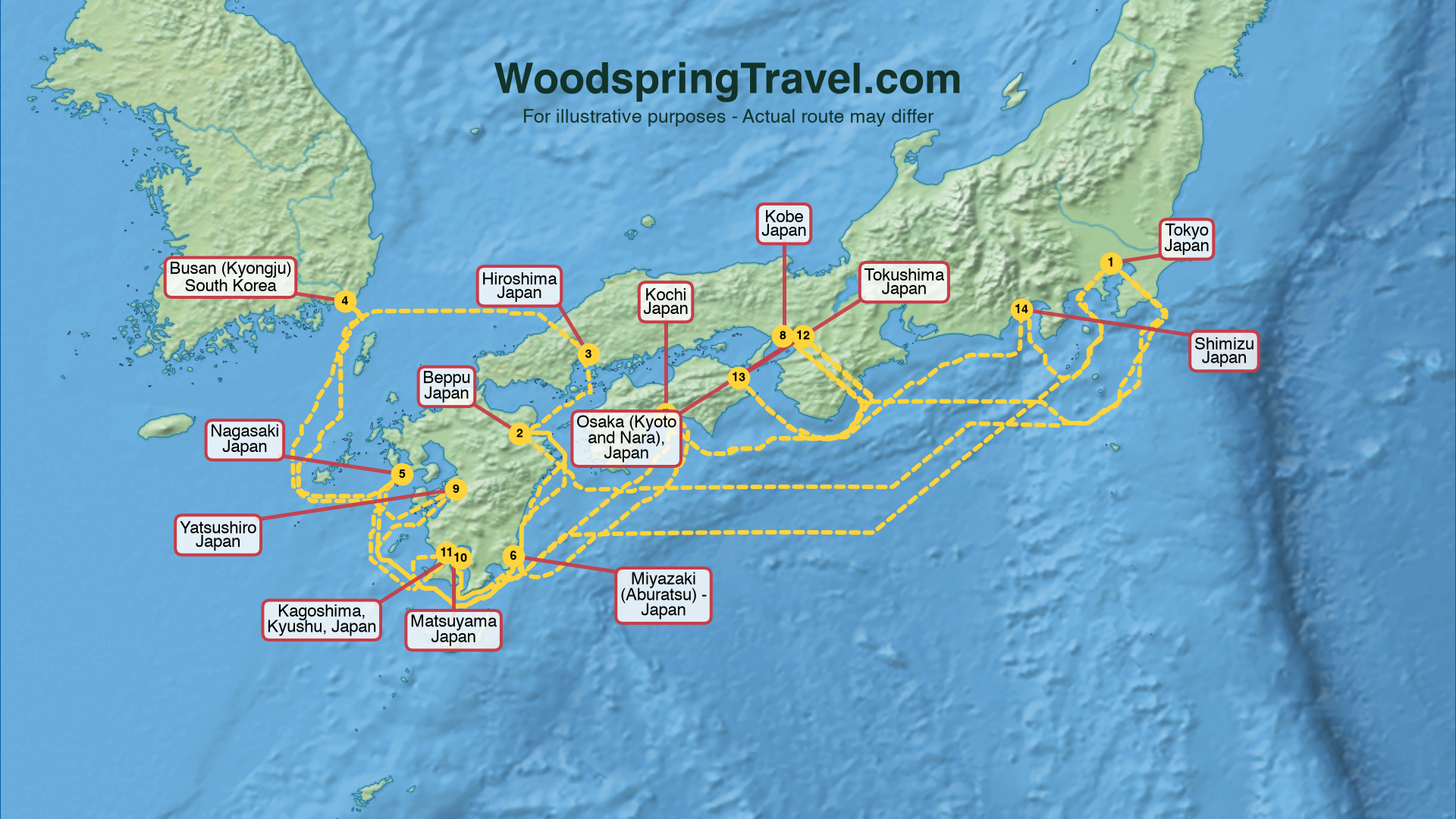 Route Illustration - Actual route may differ
