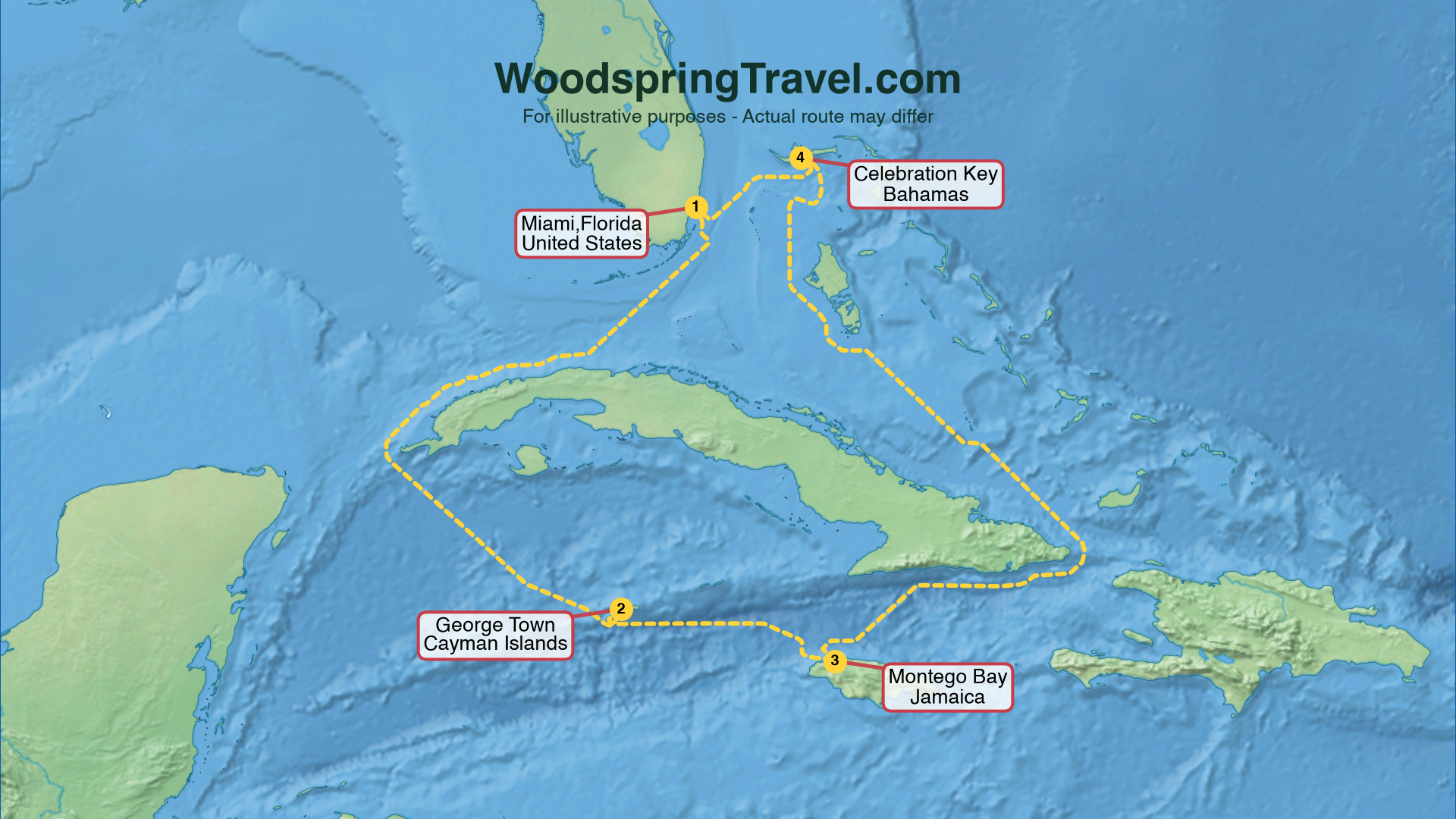 Route Illustration - Actual route may differ