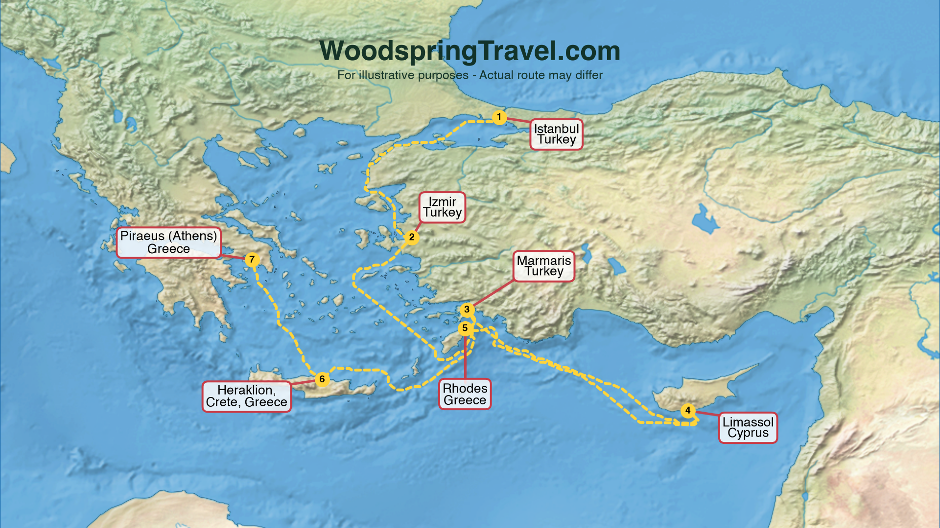 Route Illustration - Actual route may differ