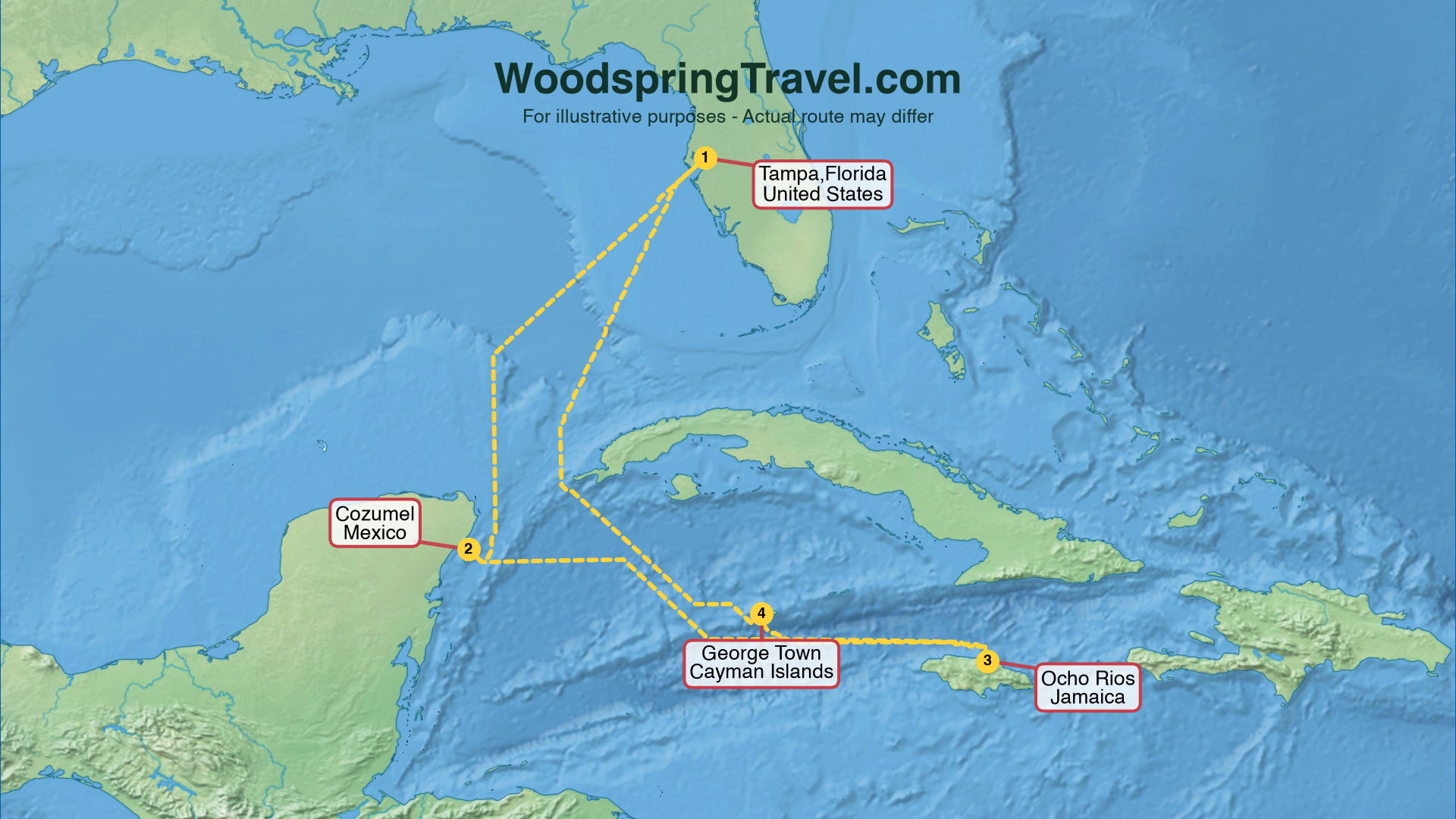 Route Illustration - Actual route may differ