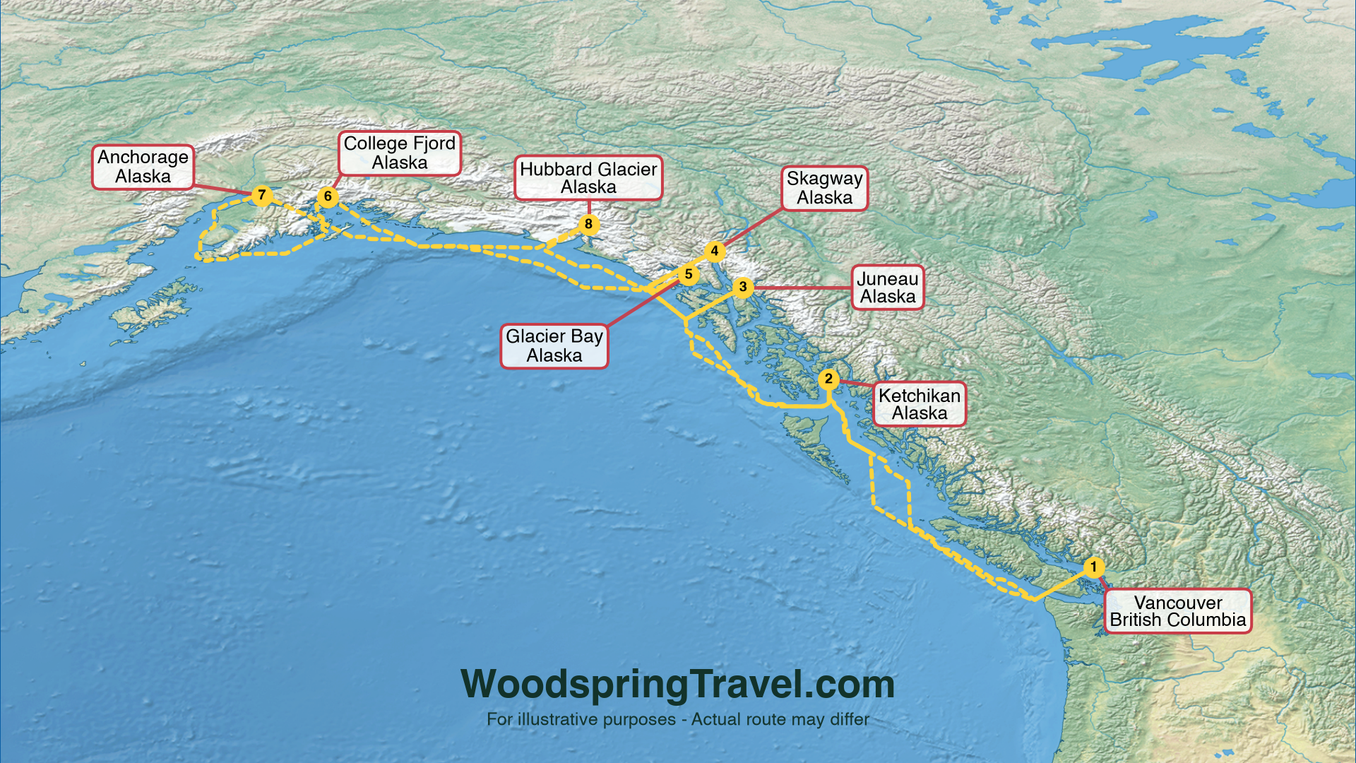 Route Illustration - Actual route may differ