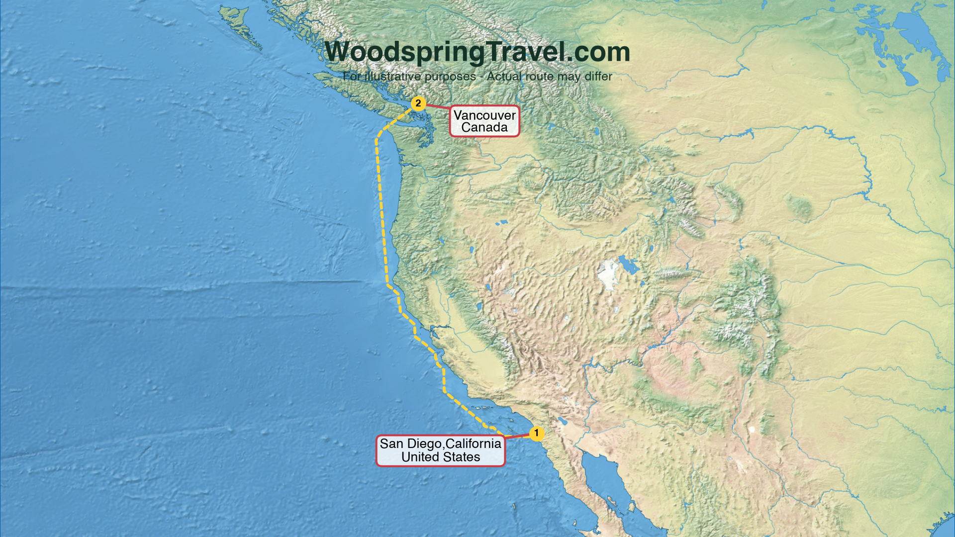 Route Illustration - Actual route may differ