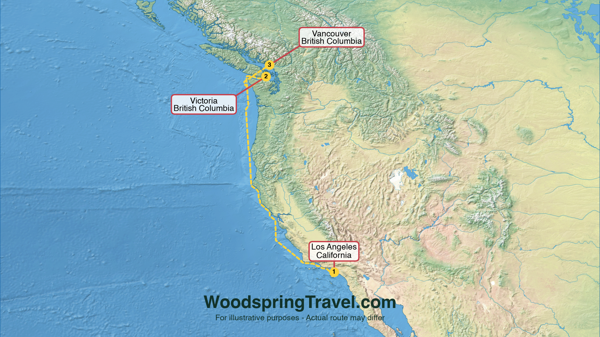 Route Illustration - Actual route may differ