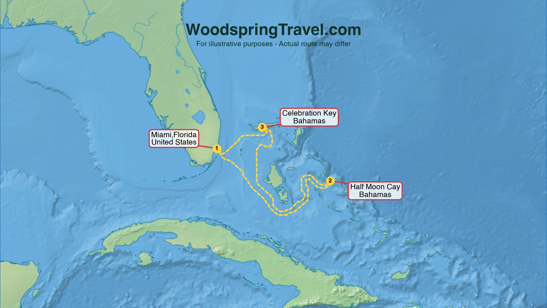Route Illustration - Actual route may differ