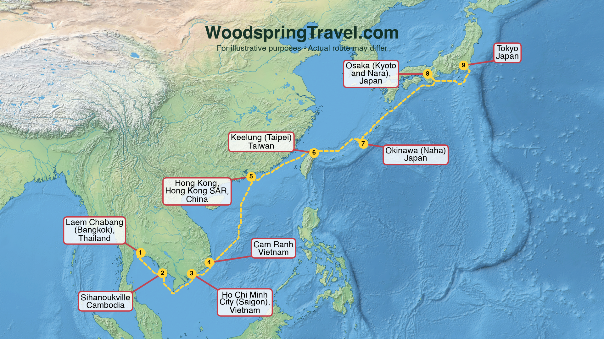 Route Illustration - Actual route may differ Route Illustration - Actual route may differ