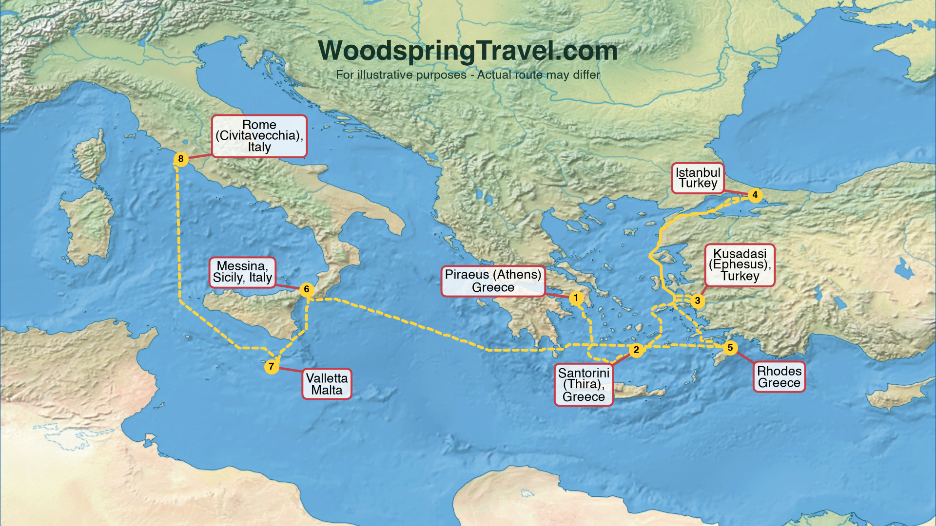 Route Illustration - Actual route may differ