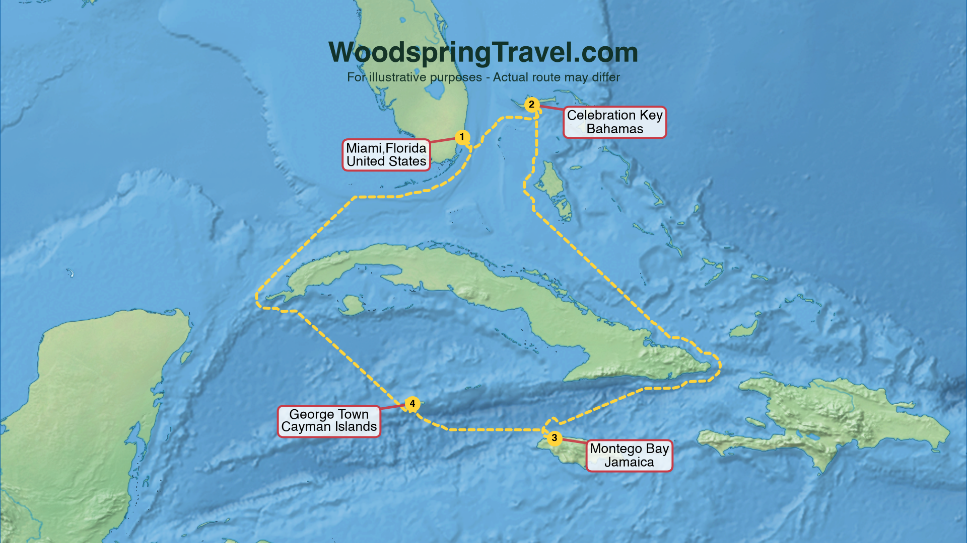 Route Illustration - Actual route may differ