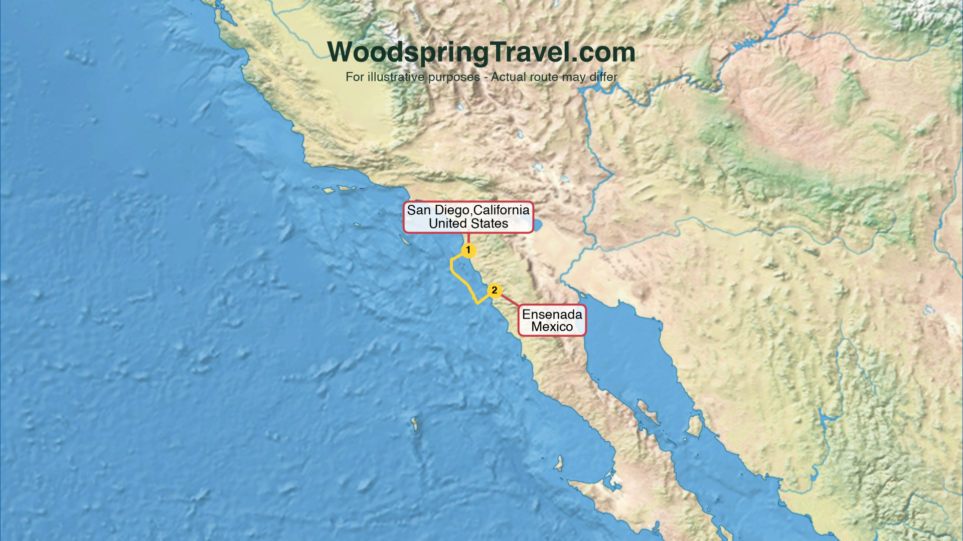 Route Illustration - Actual route may differ