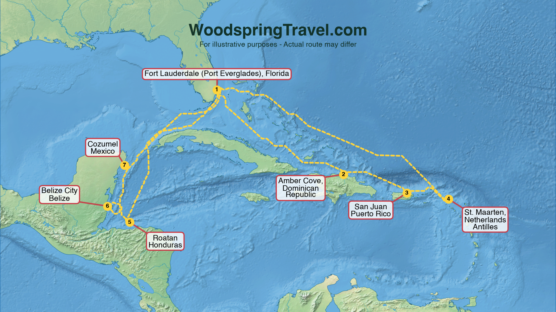 Route Illustration - Actual route may differ