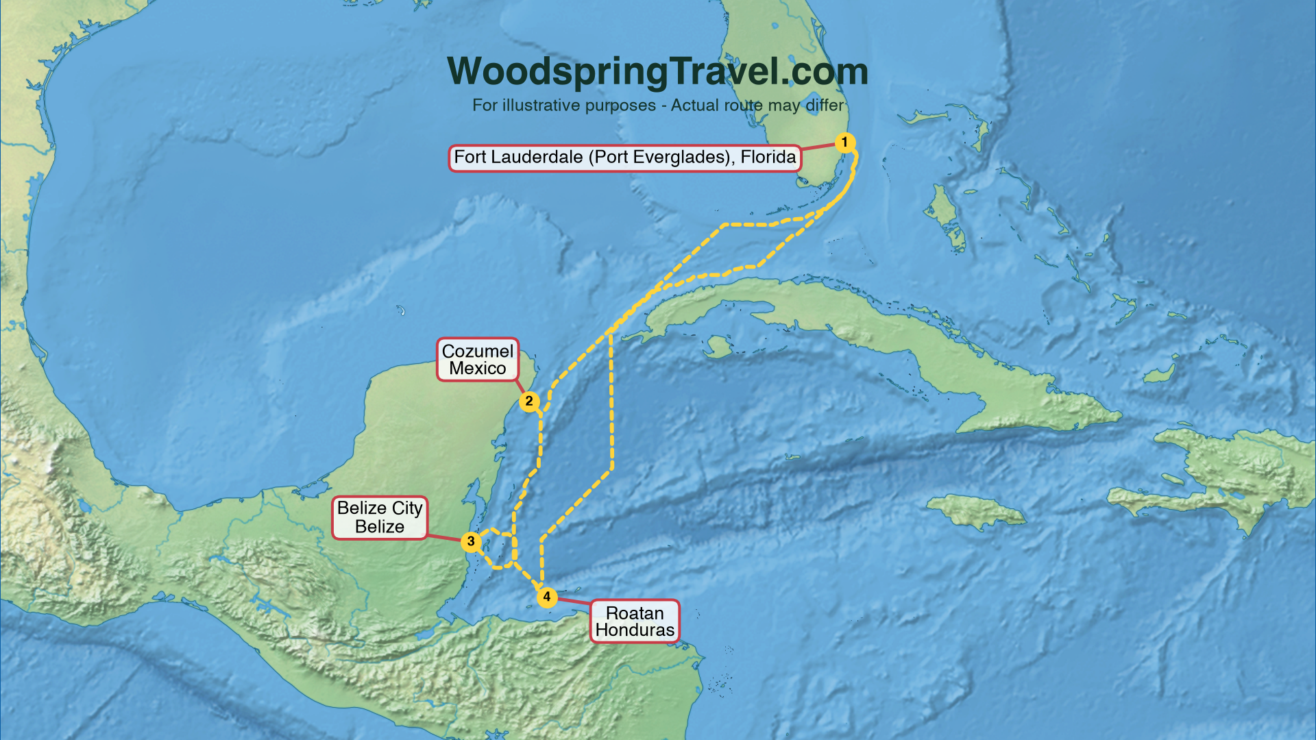 Route Illustration - Actual route may differ