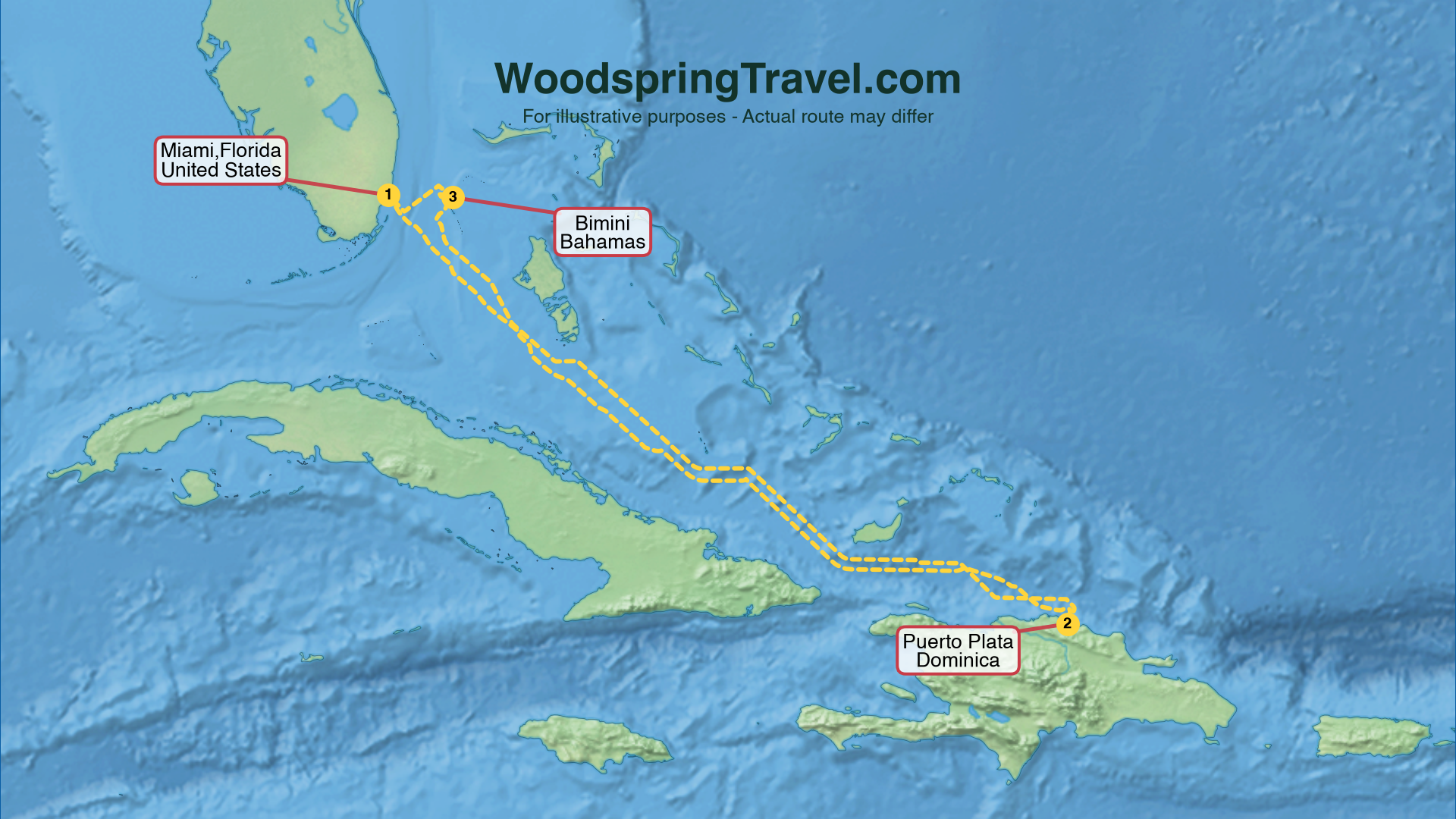 Route Illustration - Actual route may differ